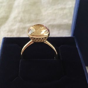 Swarovski Lattitude crystal cocktail ring size 7